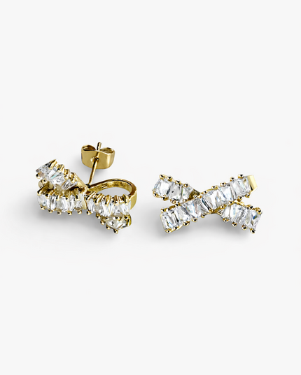 Nastro Pavé Bow Ohrstecker