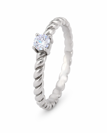 Twist Solitaire Ring