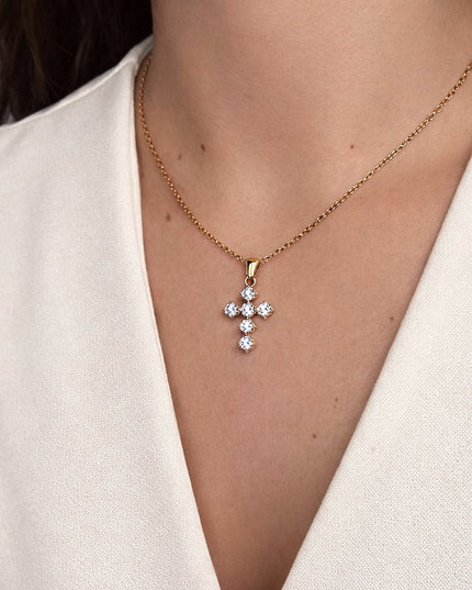 Crystal Cross Halskette