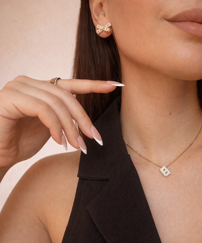 Nastro Pavé Bow Ohrstecker
