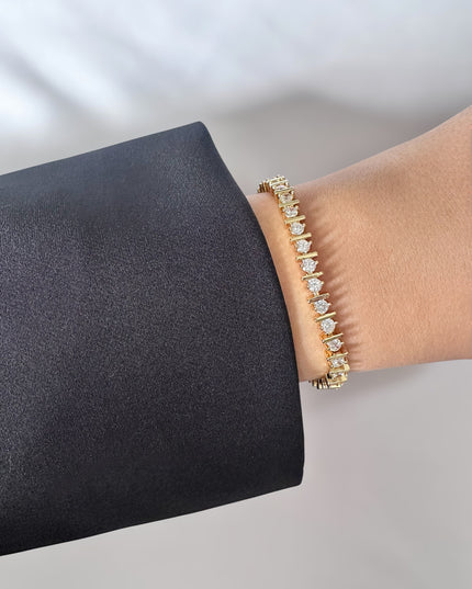 Pure Tennis Armband Golden