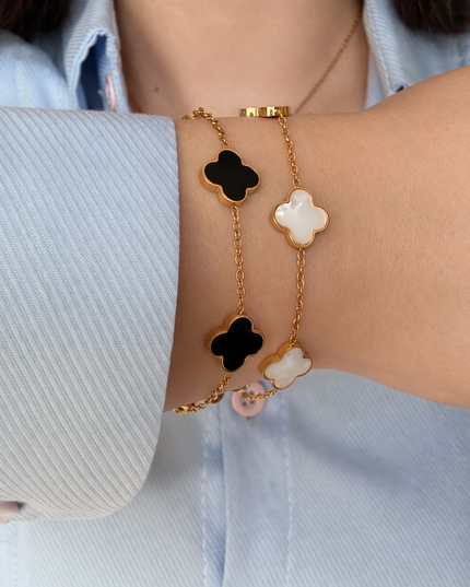 Pearlwhite Clover Armband