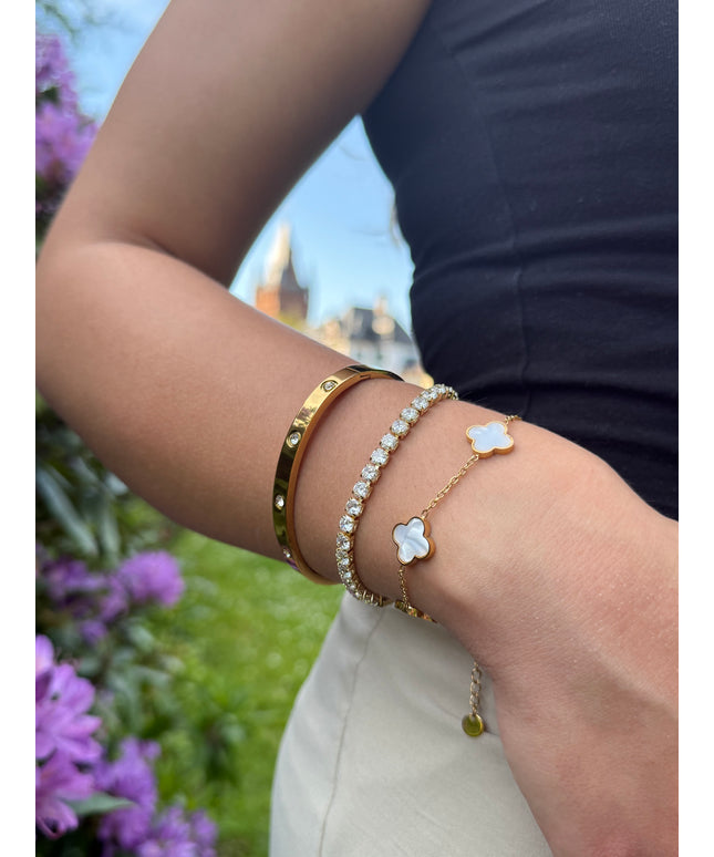 Classic Tennis Armband Golden