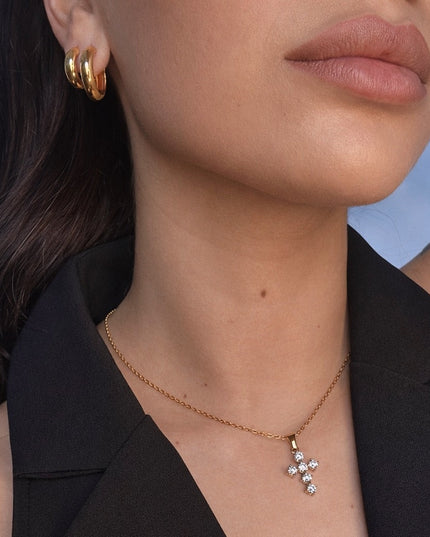 Crystal Cross Halskette