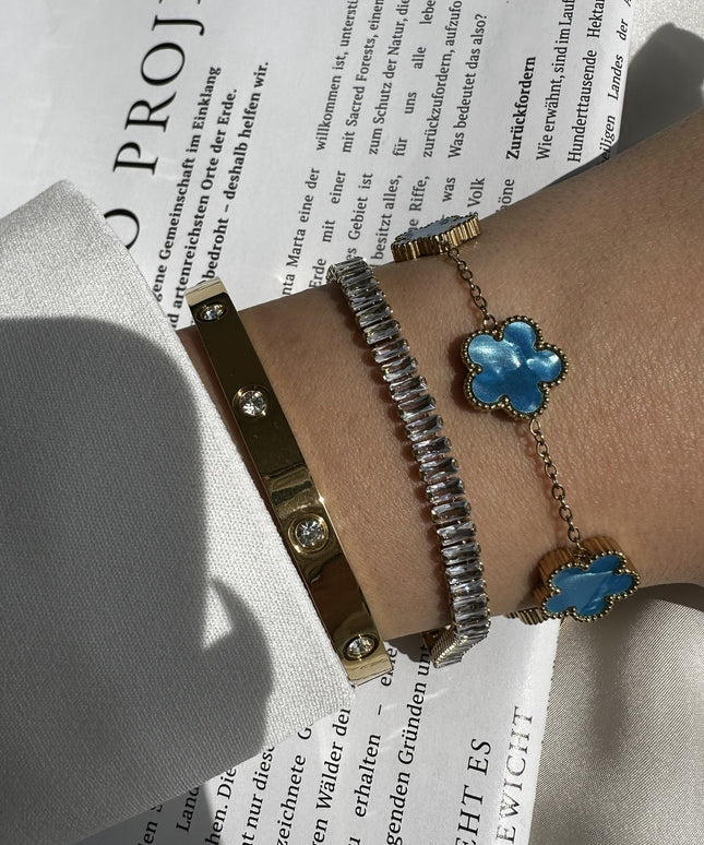 Ocean Gold Clover Armband