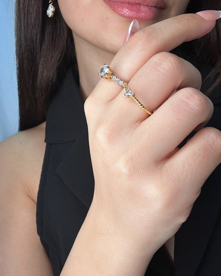 Heart Solitär Ring