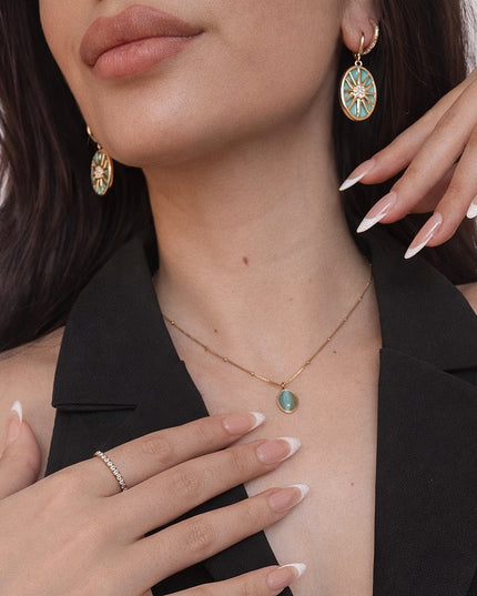 Forma Oval Turquoise Halskette
