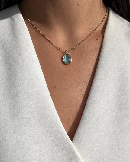 Forma Oval Turquoise Halskette