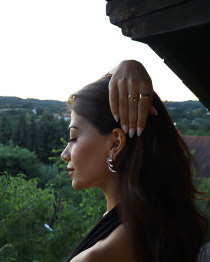 Abstract Wave Ring - verstellbar