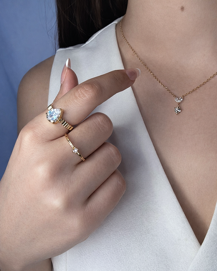 Tiny Crystal Ring