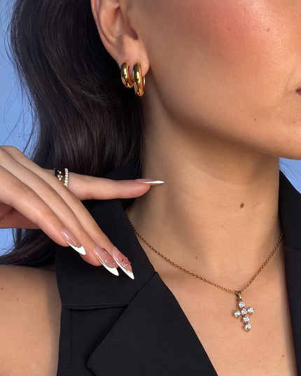 Crystal Cross Halskette