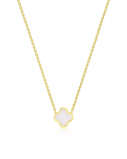 Velora Clover Halskette Snow oder Noir