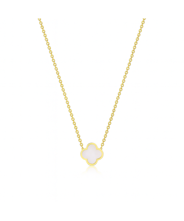 Velora Clover Halskette Snow oder Noir