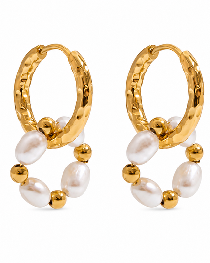 Pearl Hoop Creolen