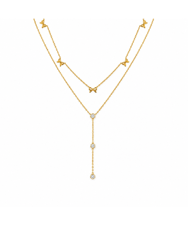 Bow Crystal Halskette