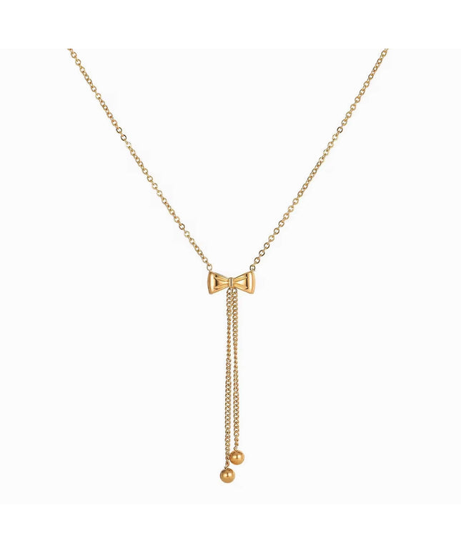 Bow Tassel Halskette