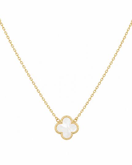 Velora Clover Halskette Snow oder Noir