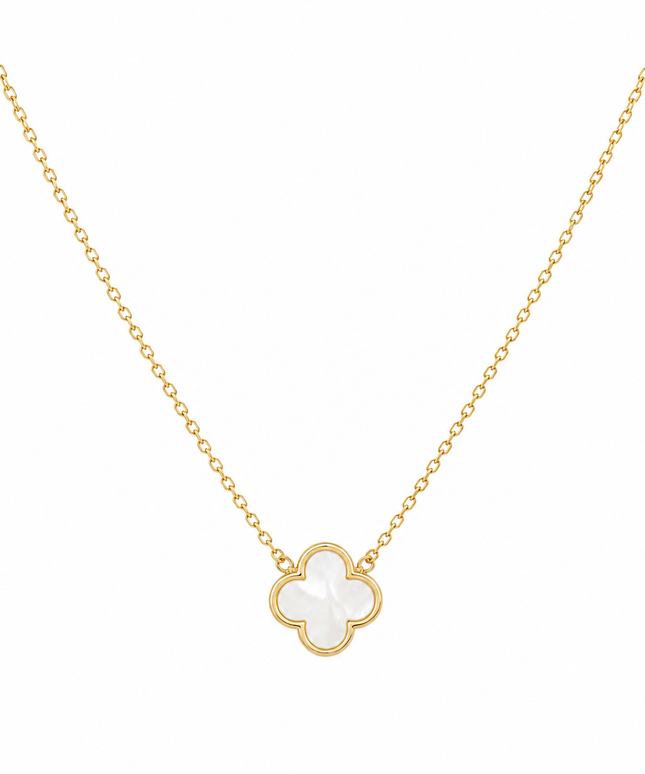 Velora Clover Halskette Snow oder Noir