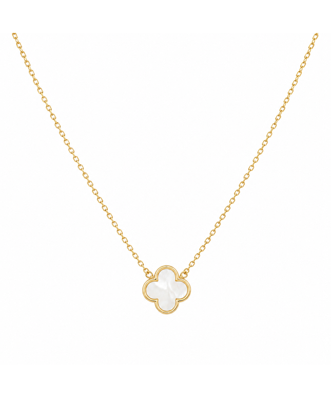Velora Clover Halskette Snow oder Noir
