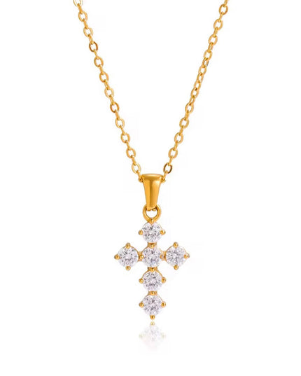 Crystal Cross Halskette