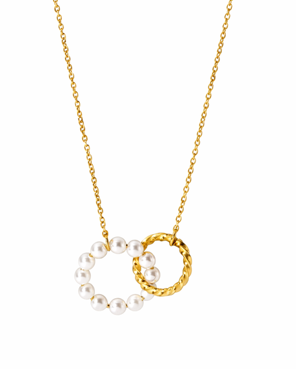 Duo Pearl Circle Halskette
