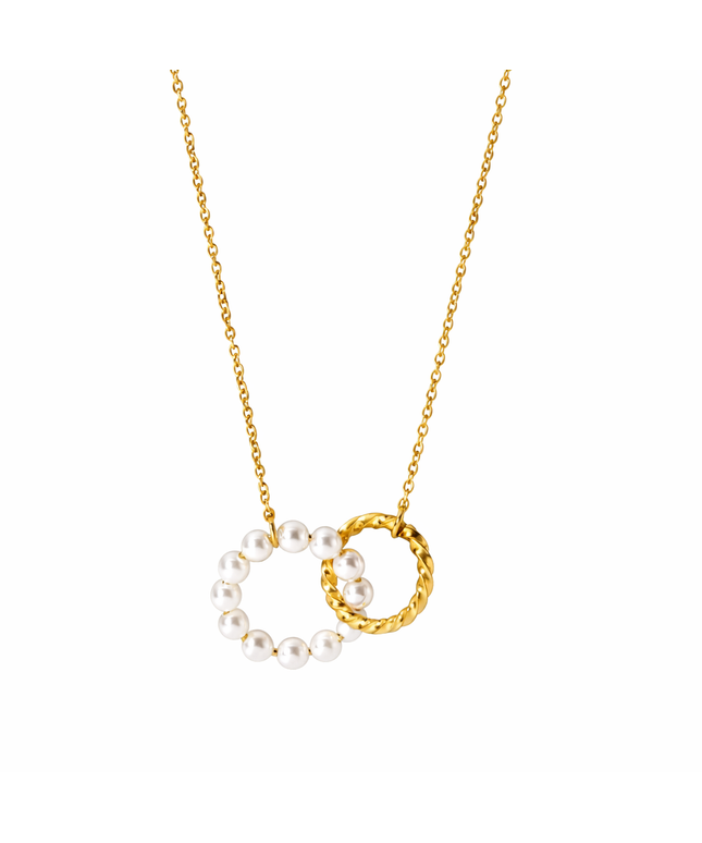 Duo Pearl Circle Halskette