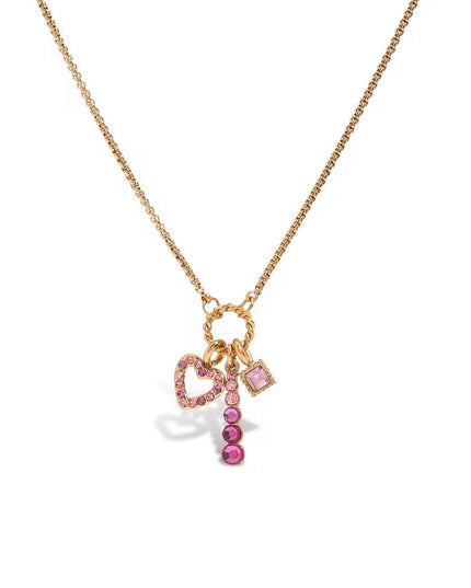 Charm Pink Heart Halskette