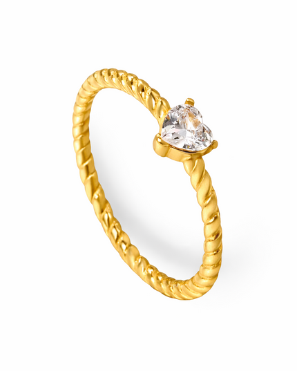 Heart Solitär Ring