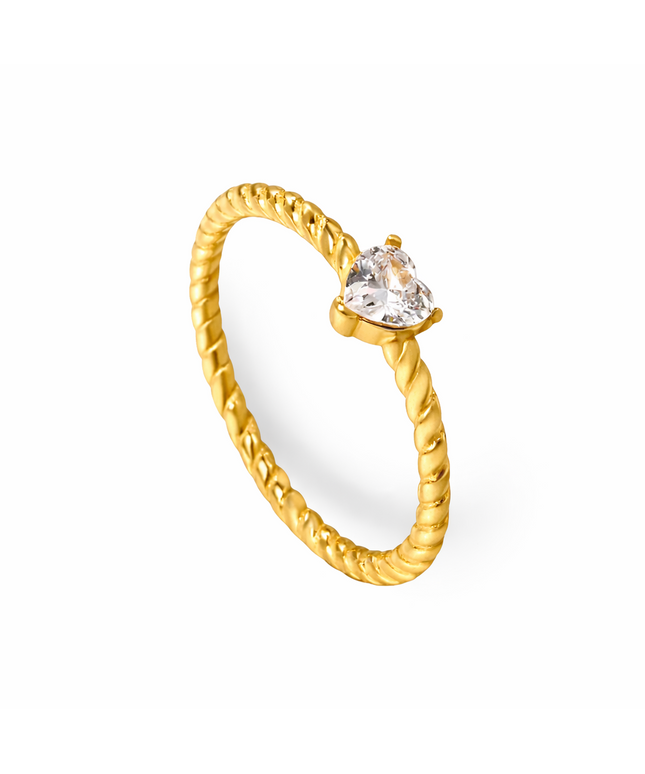 Heart Solitär Ring
