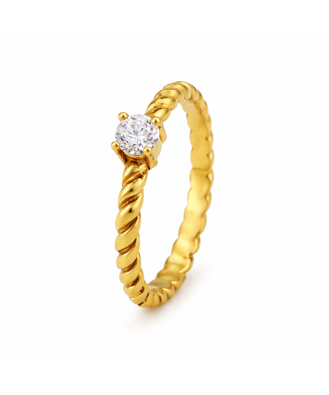 Twist Solitaire Ring