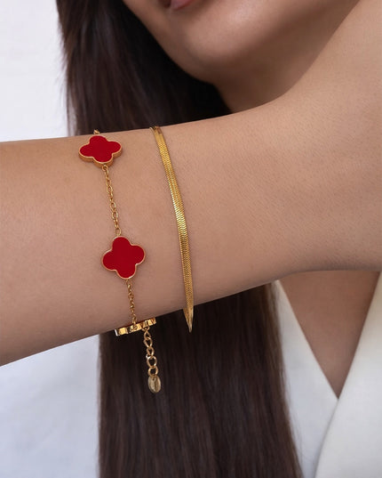 Clover Rouge Armband