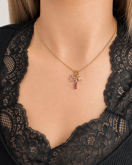 Charm Pink Heart Halskette