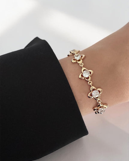 Crystal Clover Armband