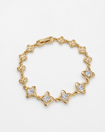 Crystal Clover Armband