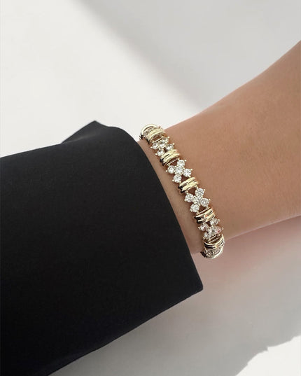 Crystal Cross Armband