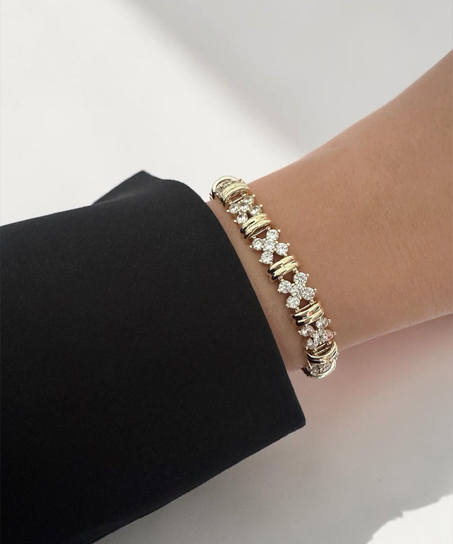 Crystal Cross Armband