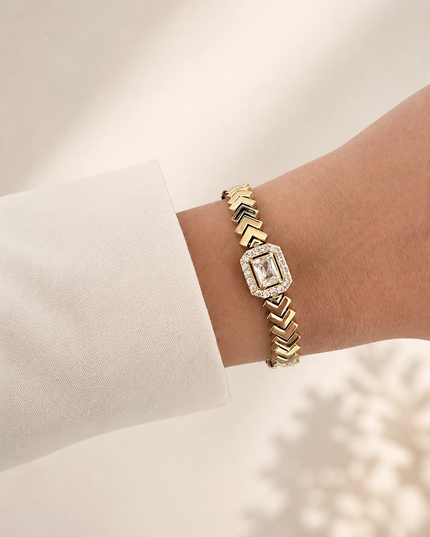 Line Golden Arrow Armband