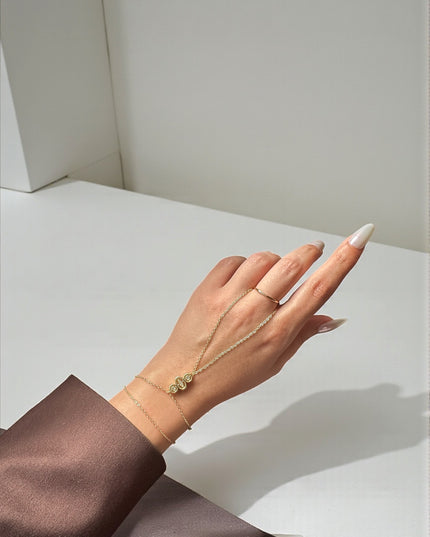 Triple Crystal Handkette