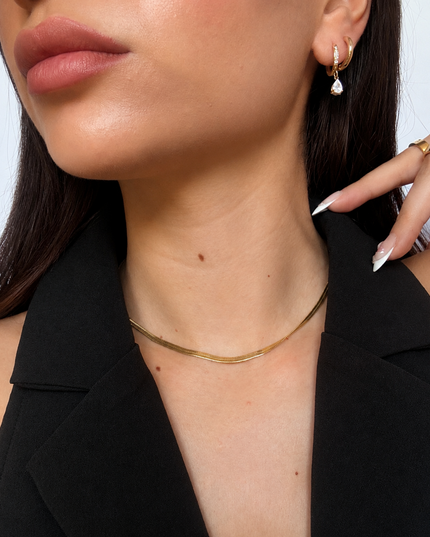 Pyrus Drop Creolen Gold