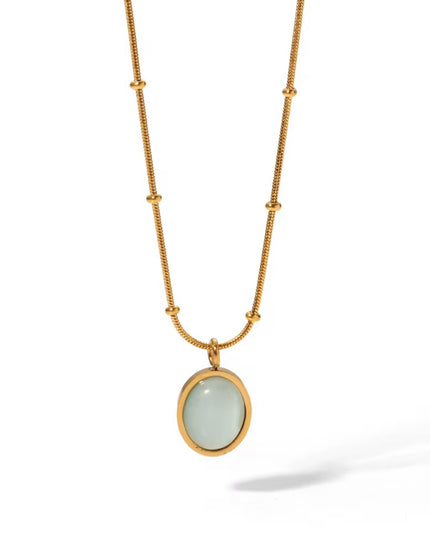Forma Oval Turquoise Halskette