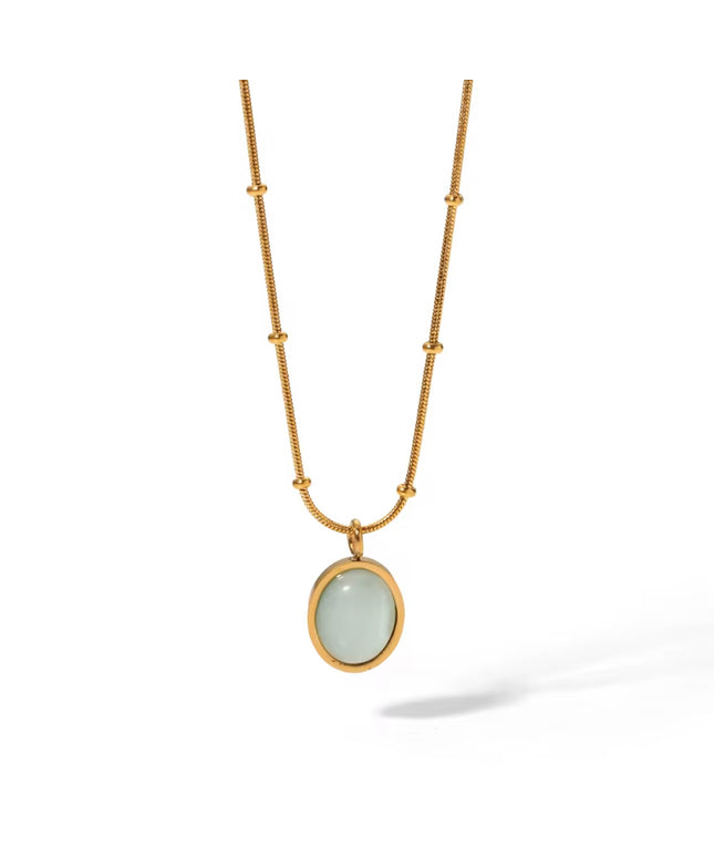 Forma Oval Turquoise Halskette